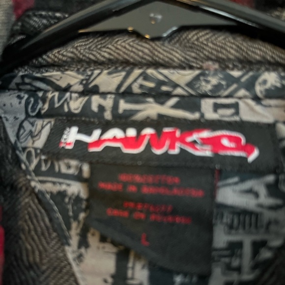 Tony hawk button down flannel large - Picture 2 of 2